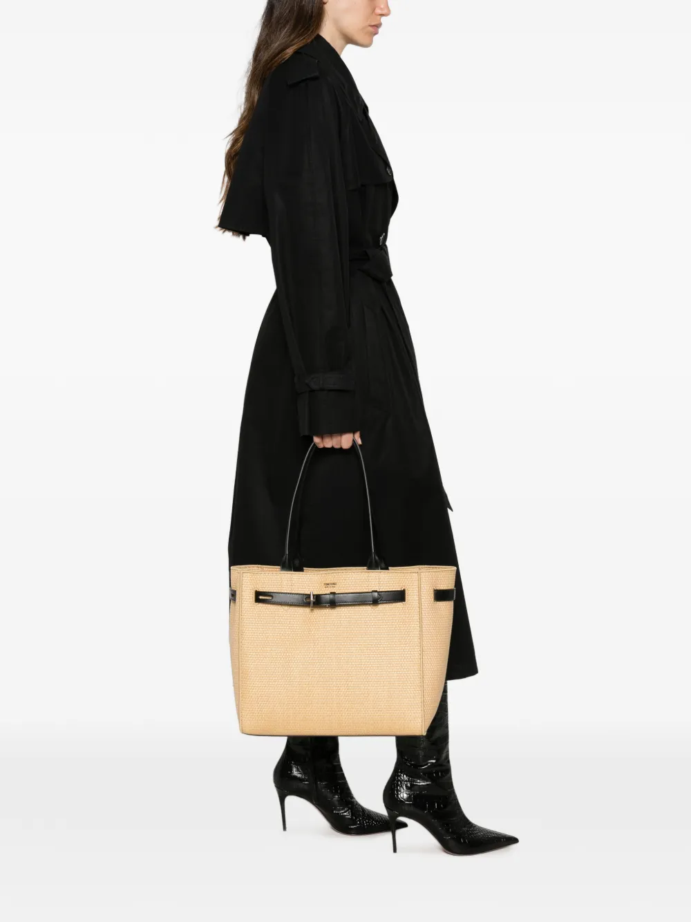 TOM FORD Geweven shopper Beige