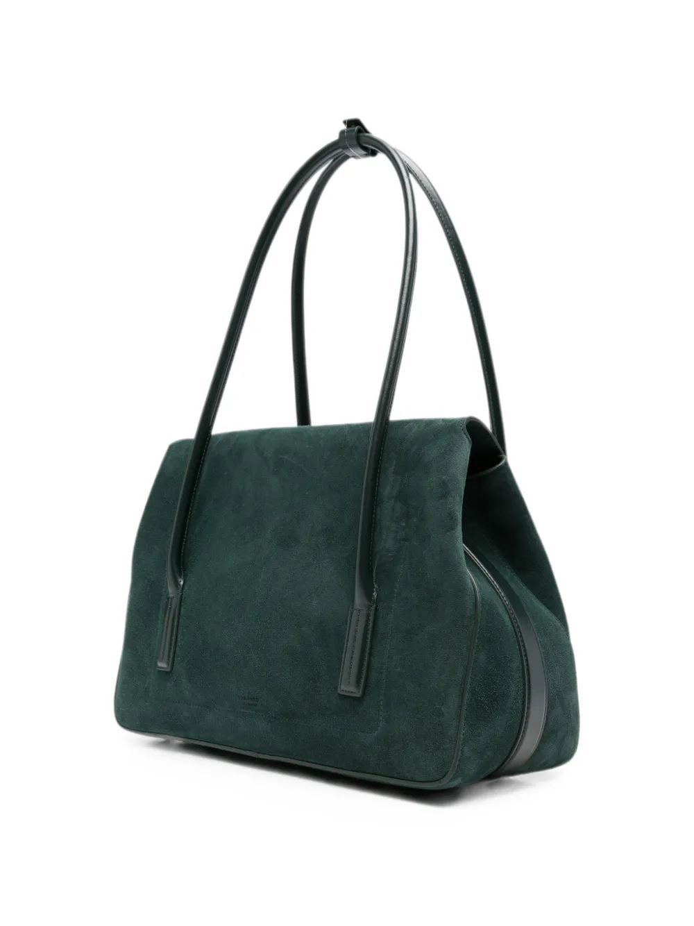 TOM FORD Suède schoudertas met hangslot-detail Groen