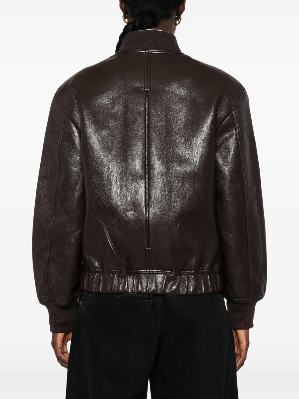 The Frankie Shop Alena bomberjack van imitatieleer Bruin
