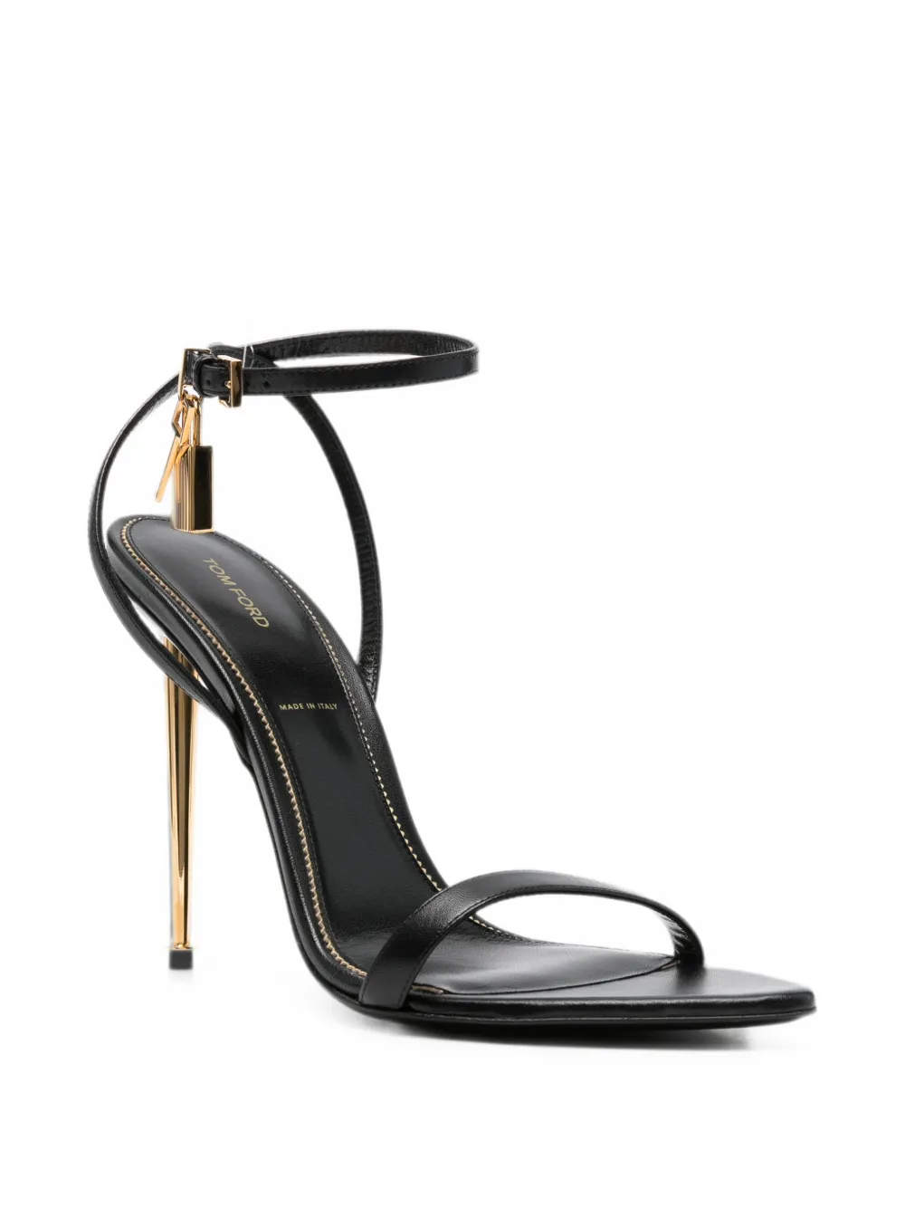 TOM FORD padlock-detail sandals Zwart
