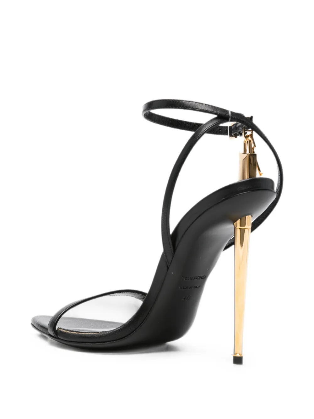 TOM FORD padlock-detail sandals Zwart