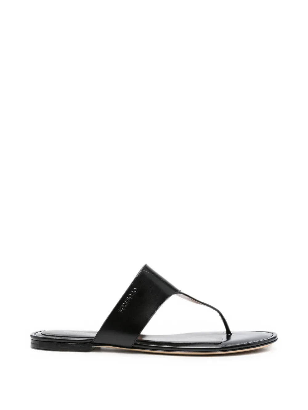TOM FORD Lina thong-strap leather flat sandals - Nero
