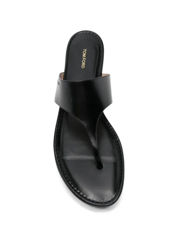 TOM FORD Leather Lina Thong Sandals | Black | FARFETCH
