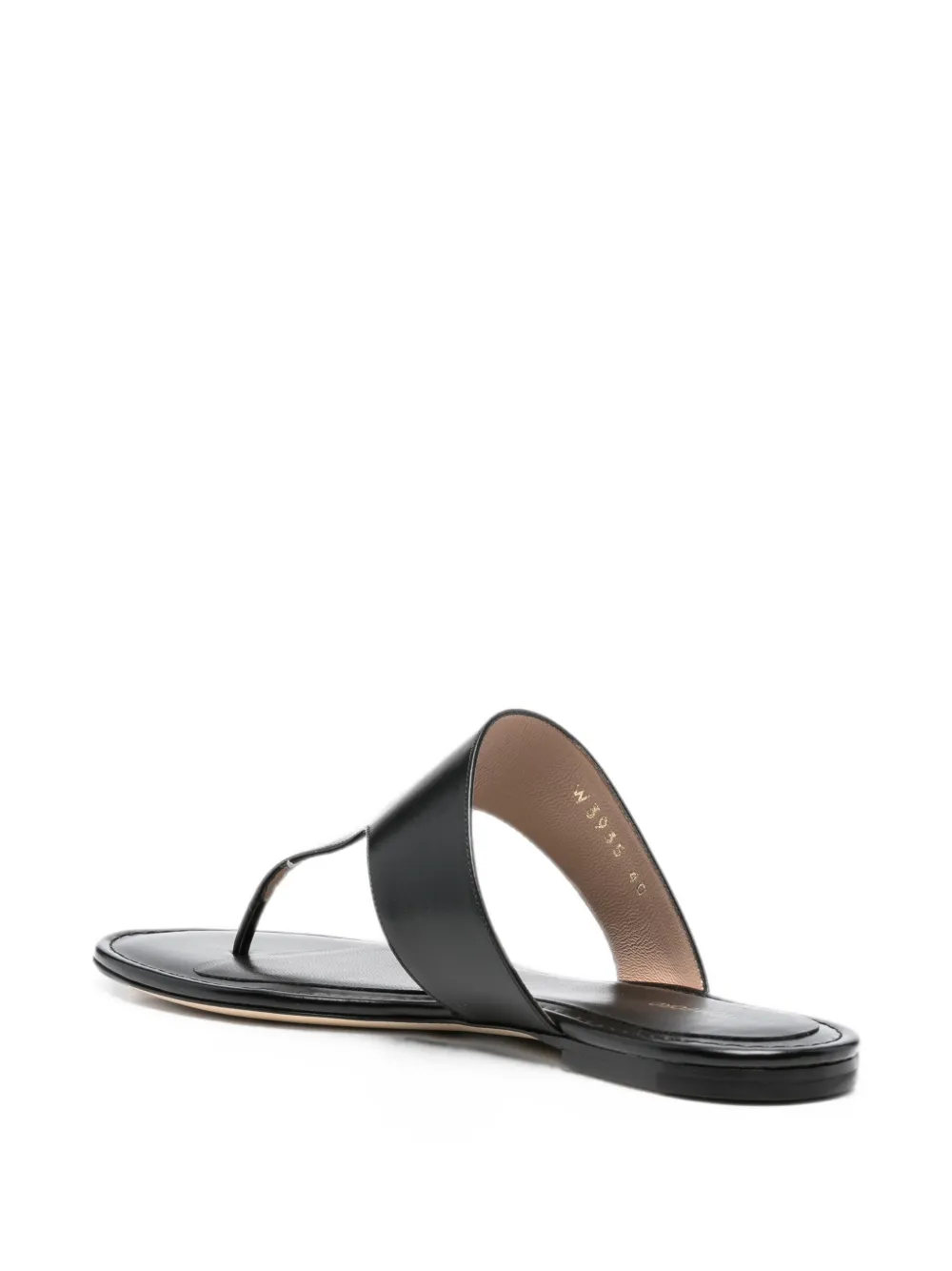 TOM FORD Lina thong-strap leather flat sandals Zwart