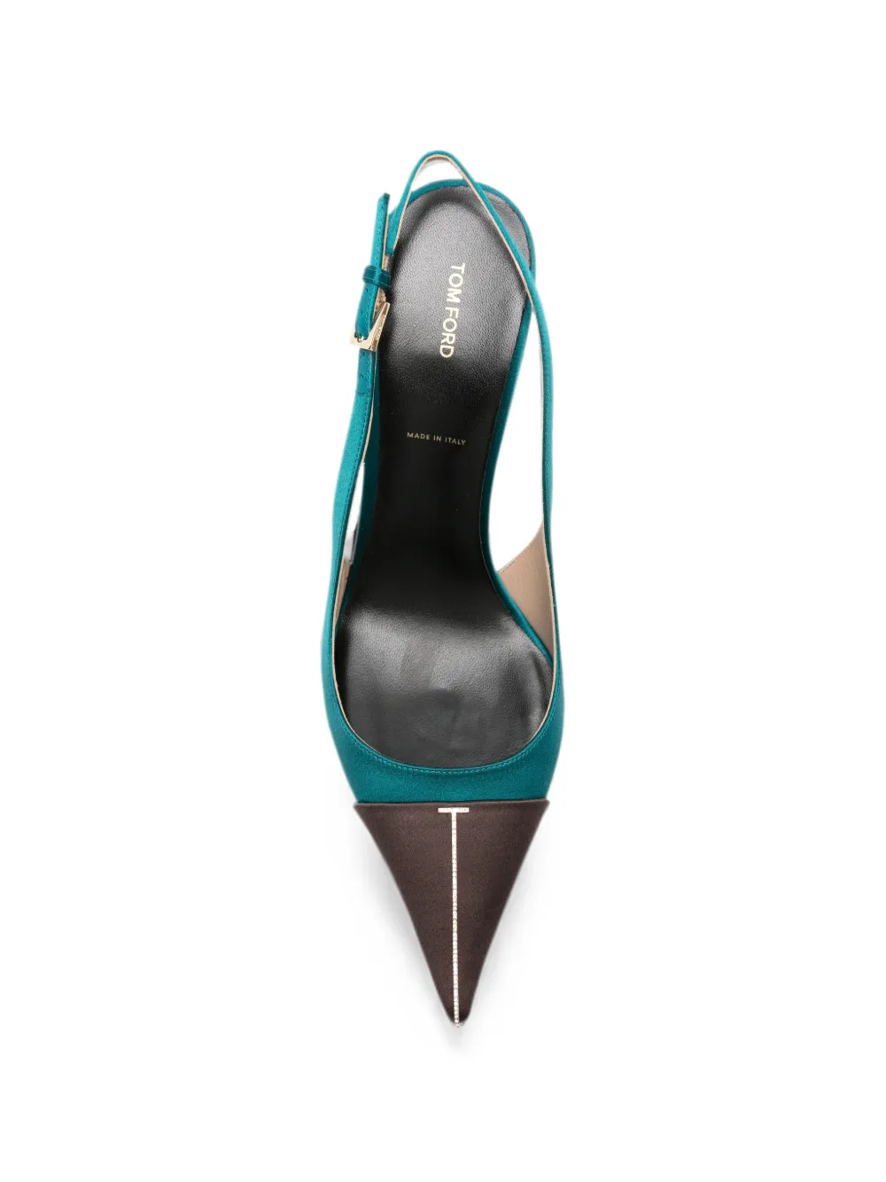 TOM FORD satin slingback pumps Groen