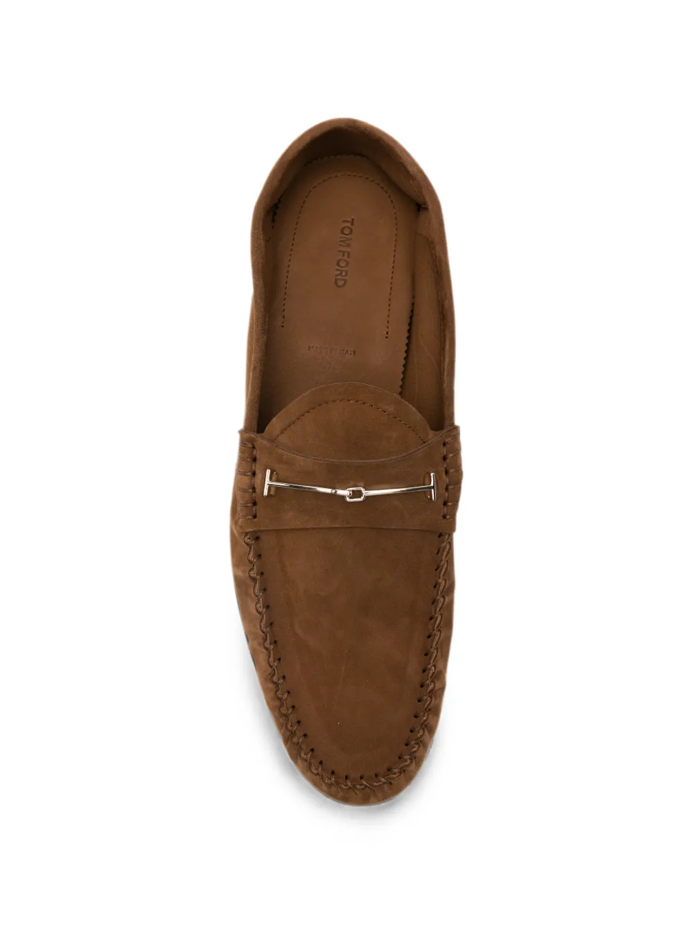 TOM FORD T-bar suede loafers Bruin