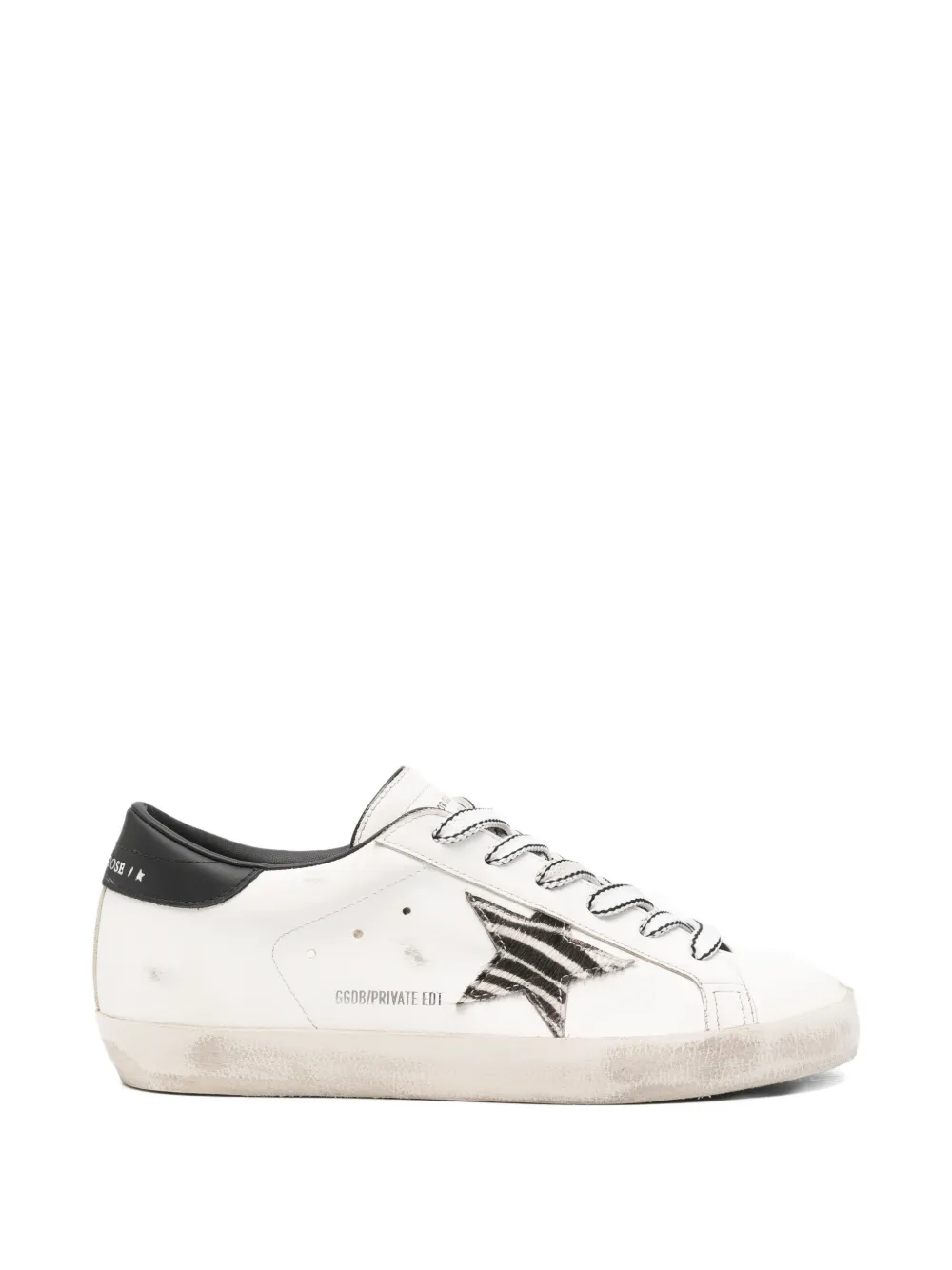 Golden Goose Superstar Sneakers mit Zebra-Print - Weiß
