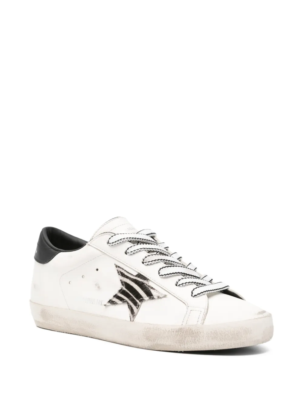 Golden Goose x Browns Superstar sneakers met zebraprint Wit