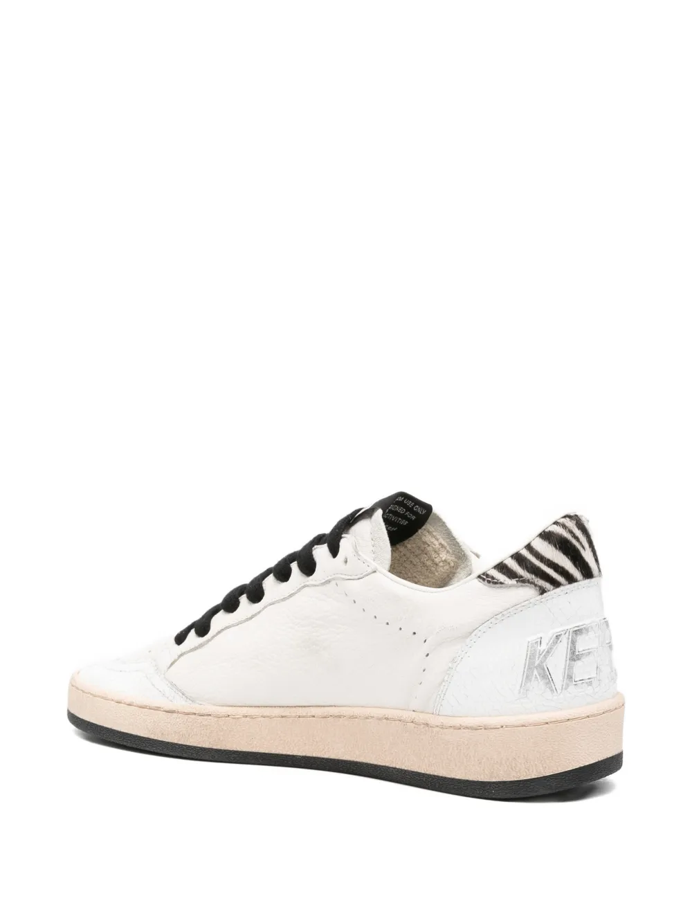 Golden Goose x Browns Ballstar sneakers met zebraprint Beige