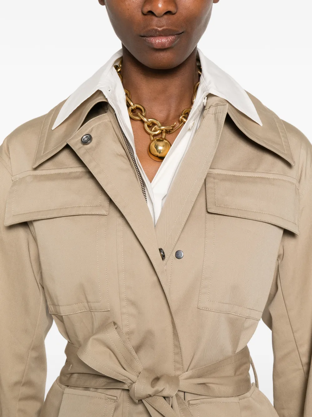 JOSEPH Shama jas met ceintuur Beige