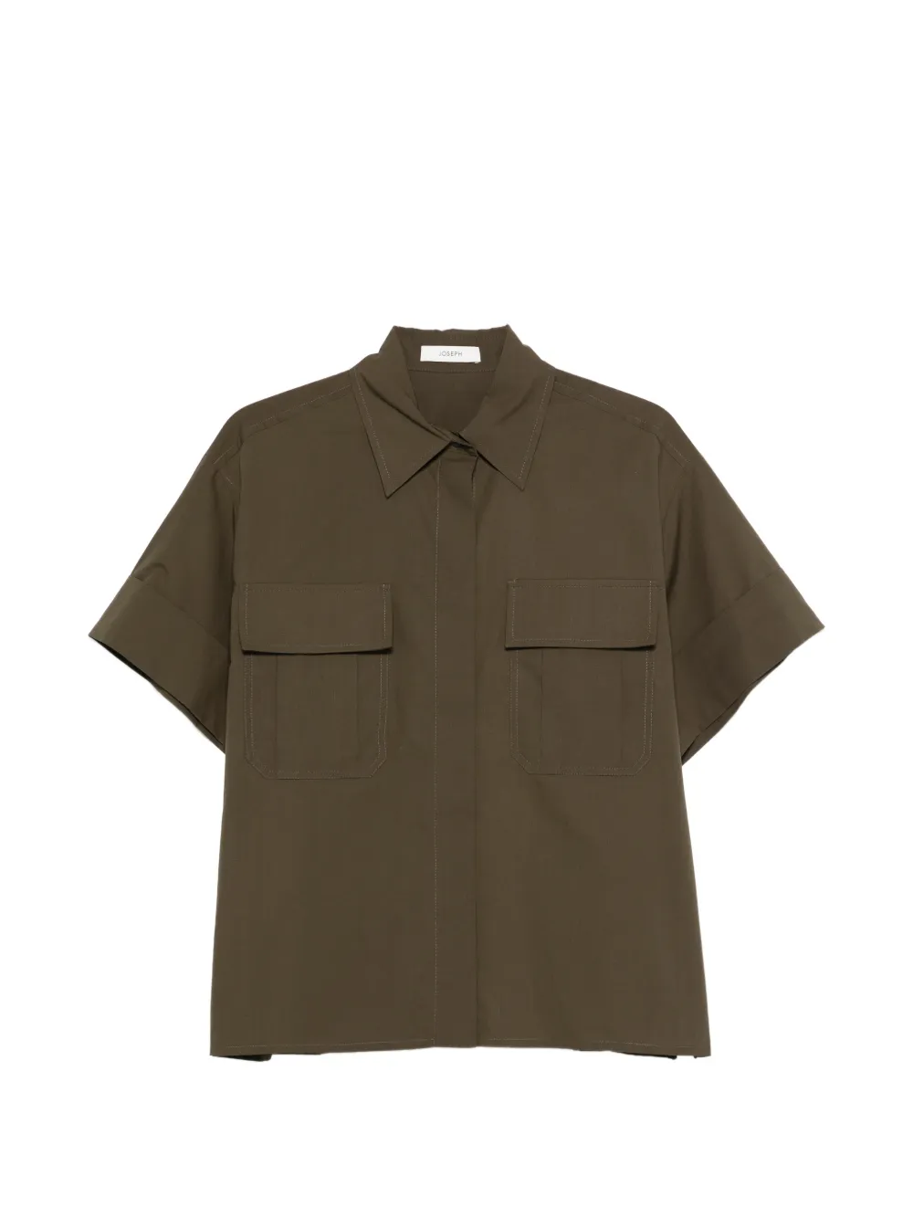 JOSEPH pocket poplin shirt - Verde