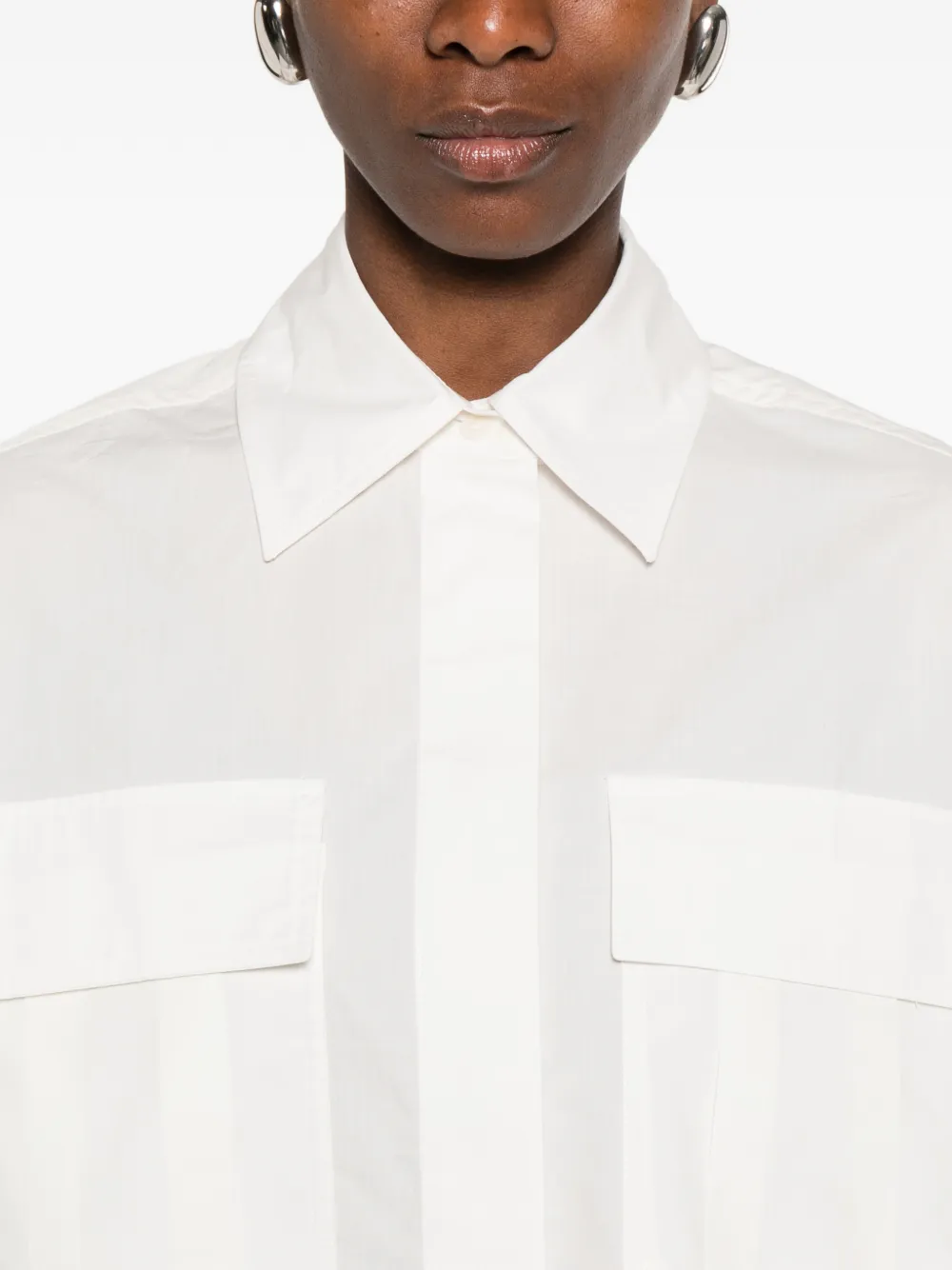 JOSEPH Justo blouse met borstzak Beige