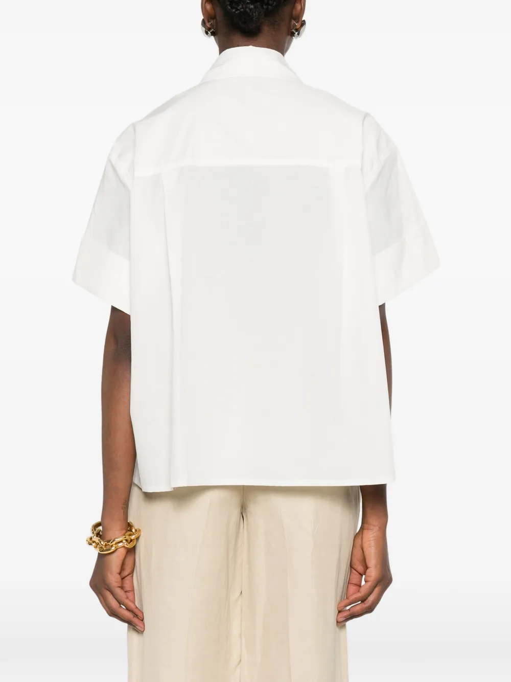 JOSEPH Justo blouse met borstzak Beige