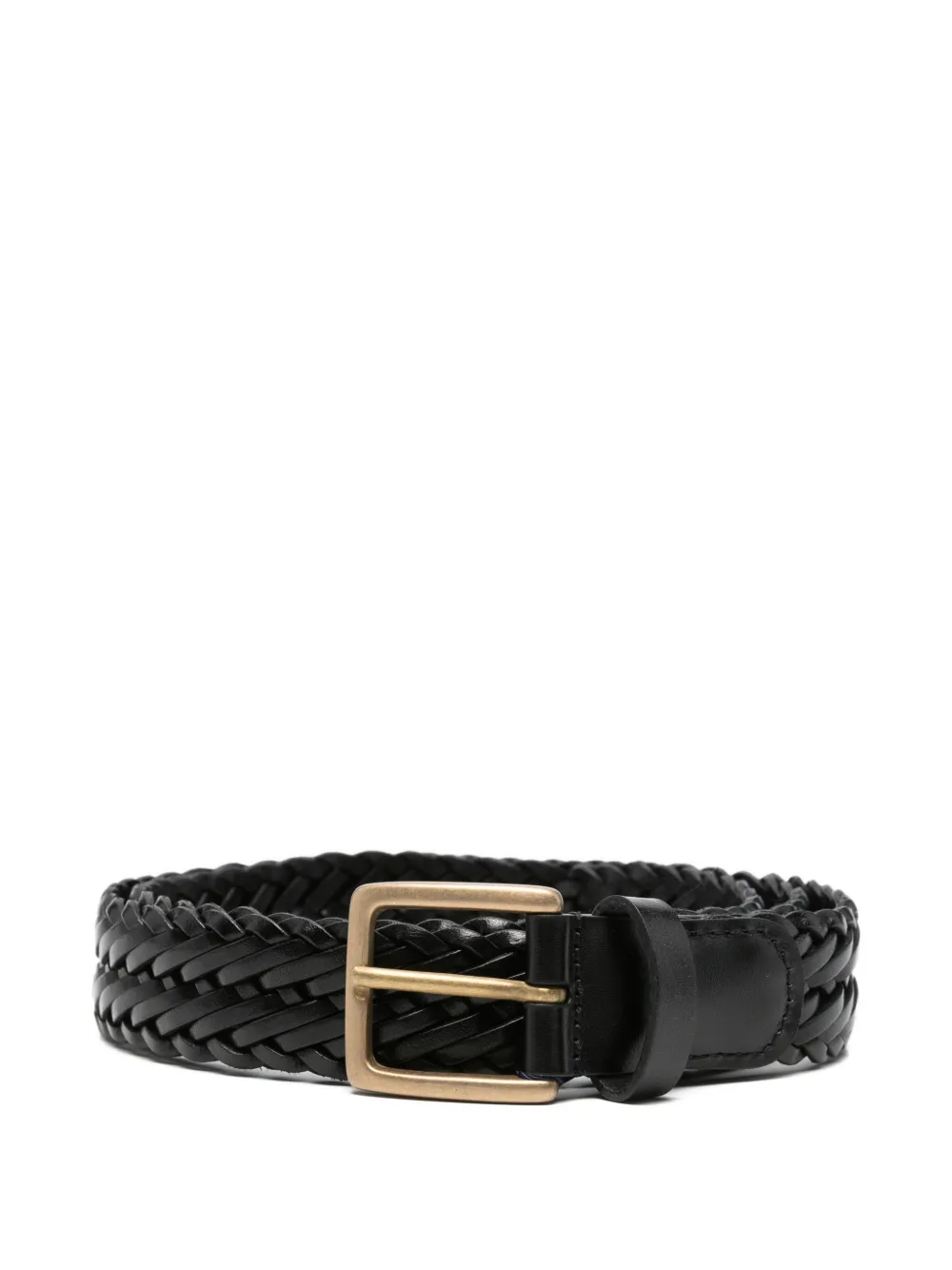 Anderson's braided leather belt - Nero