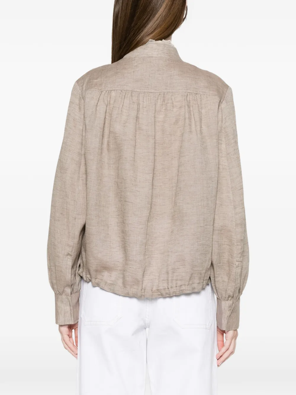 Fabiana Filippi Verfraaid bomberjack Beige