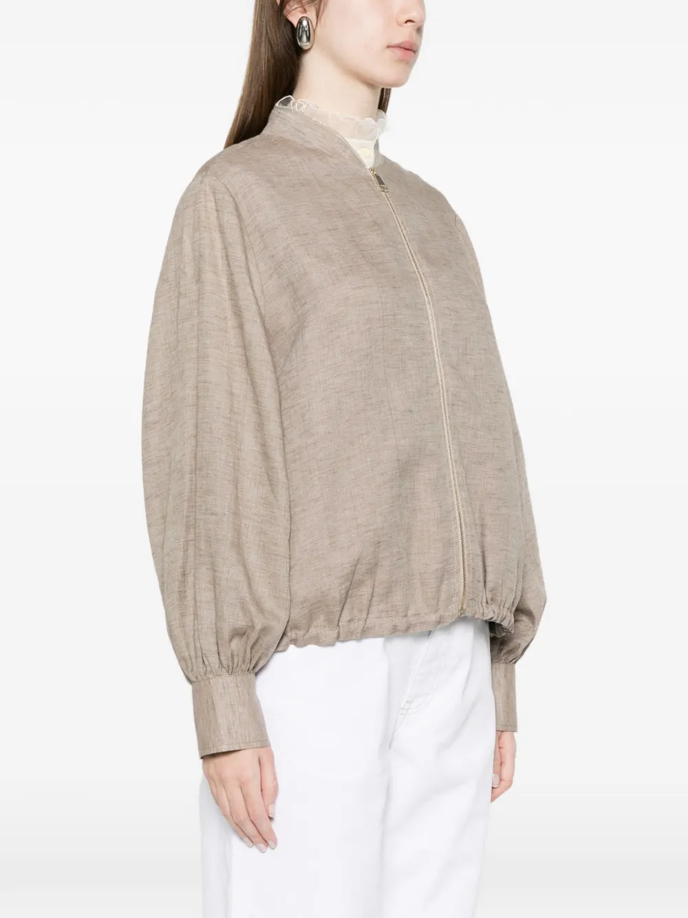 Fabiana Filippi Verfraaid bomberjack Beige