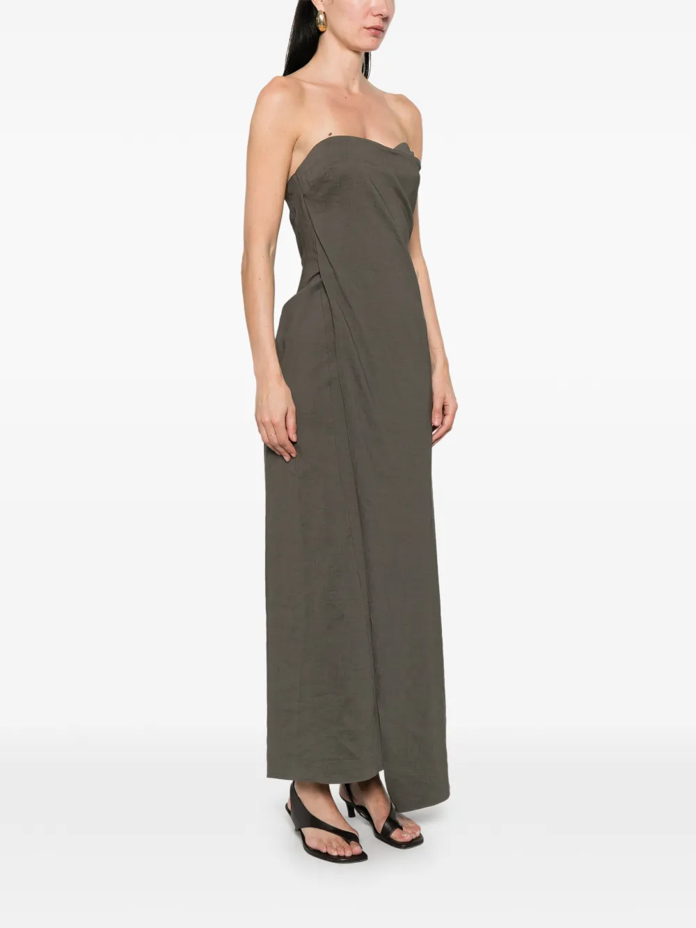 Cortana Strapless maxi-jurk Grijs