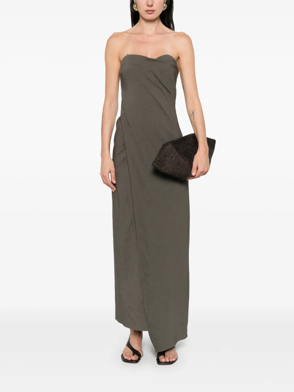 Cortana Strapless maxi-jurk Grijs