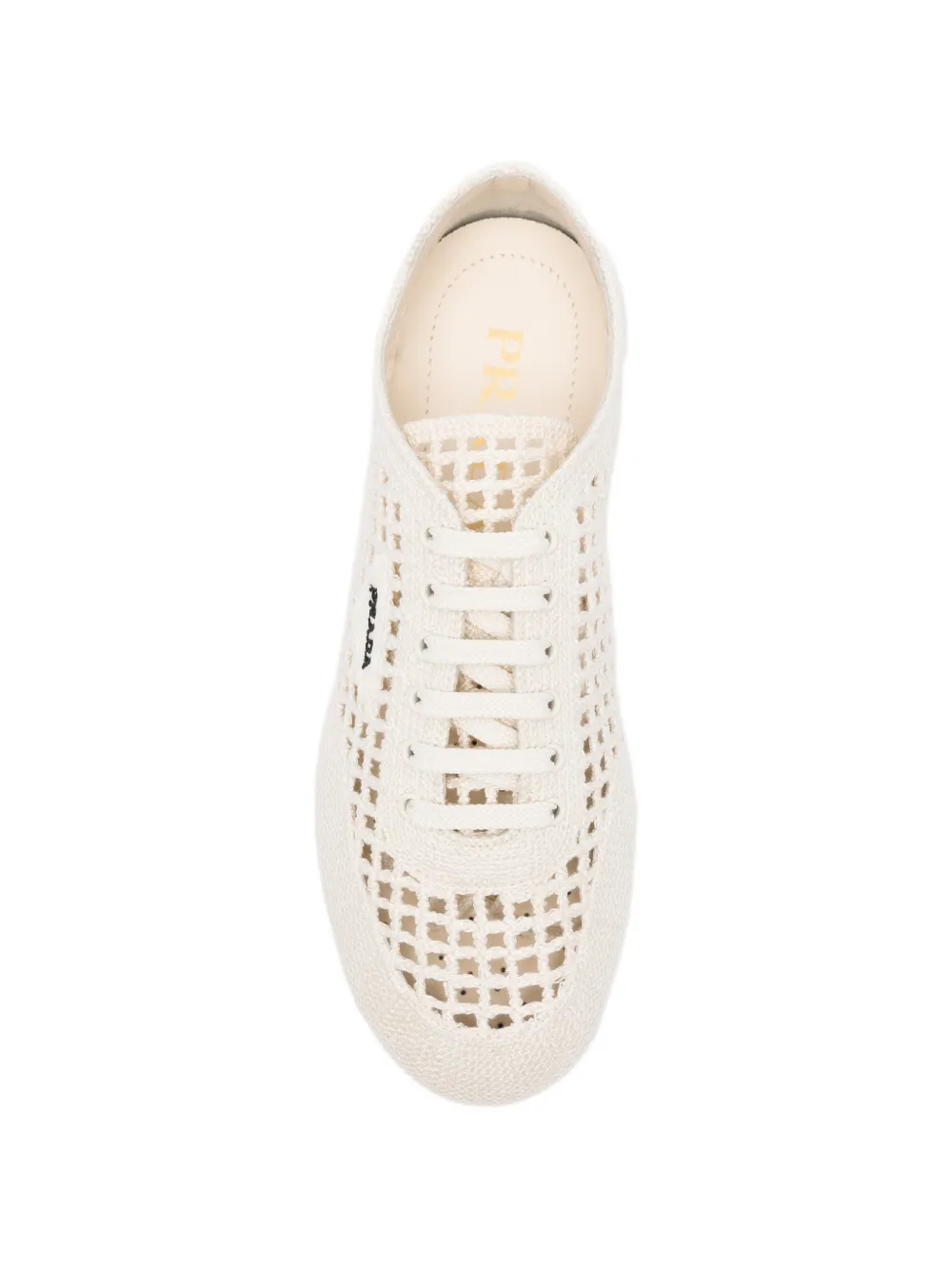 Prada Collapse geweven low-top sneakers Beige