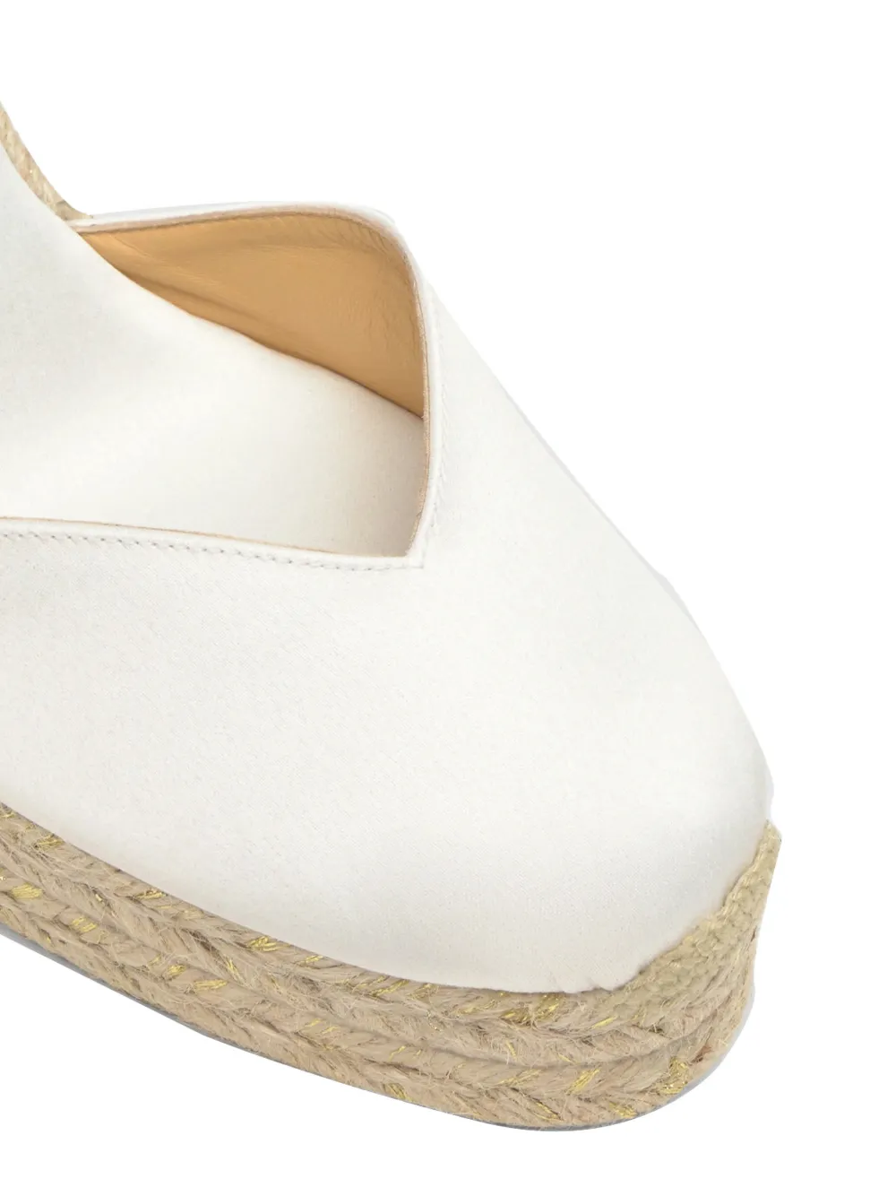 Castañer Espadrilles met plateauzool en enkelbandje Beige