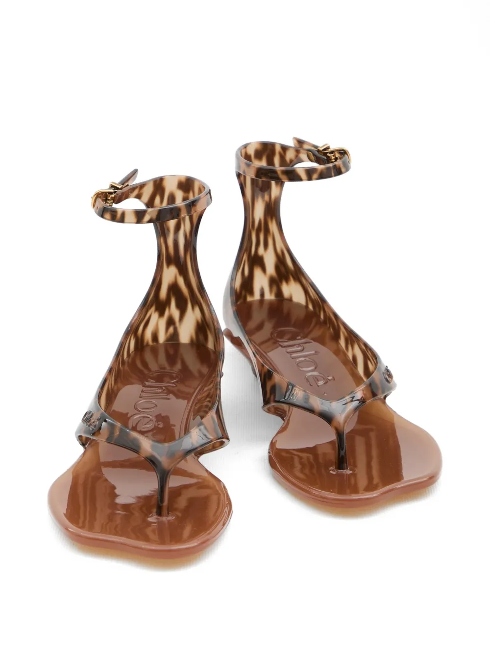 Chloé Jelly sandalen met tropische print en enkelbandje Wit