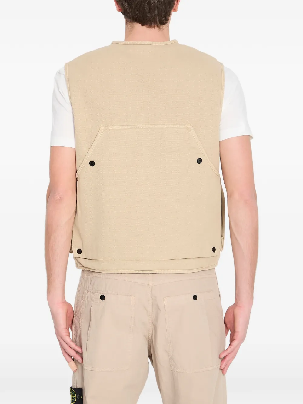 Stone Island Oversized gilet met knopen Beige