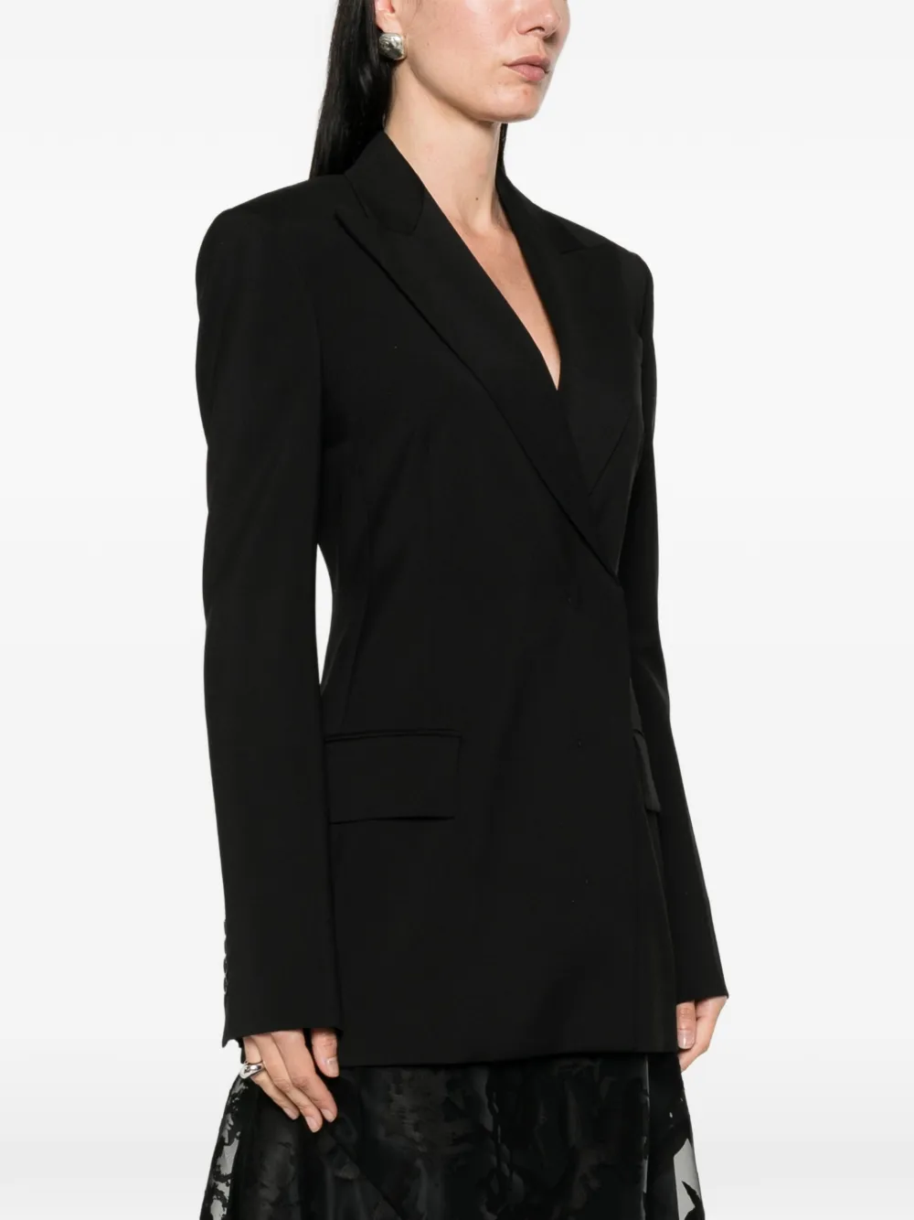 Sportmax Colbert met puntige revers Zwart