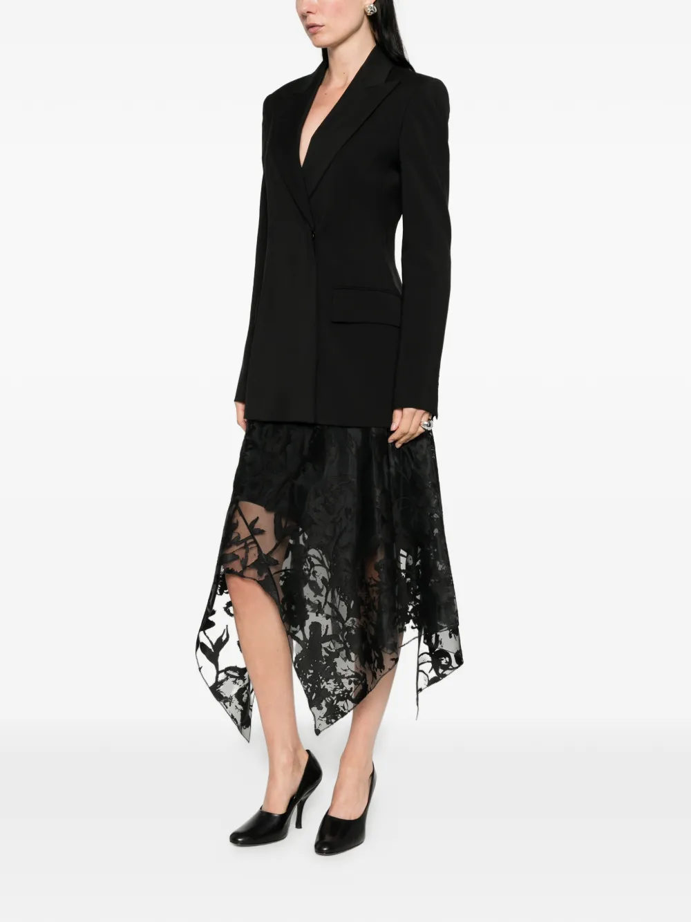 Sportmax Colbert met puntige revers Zwart