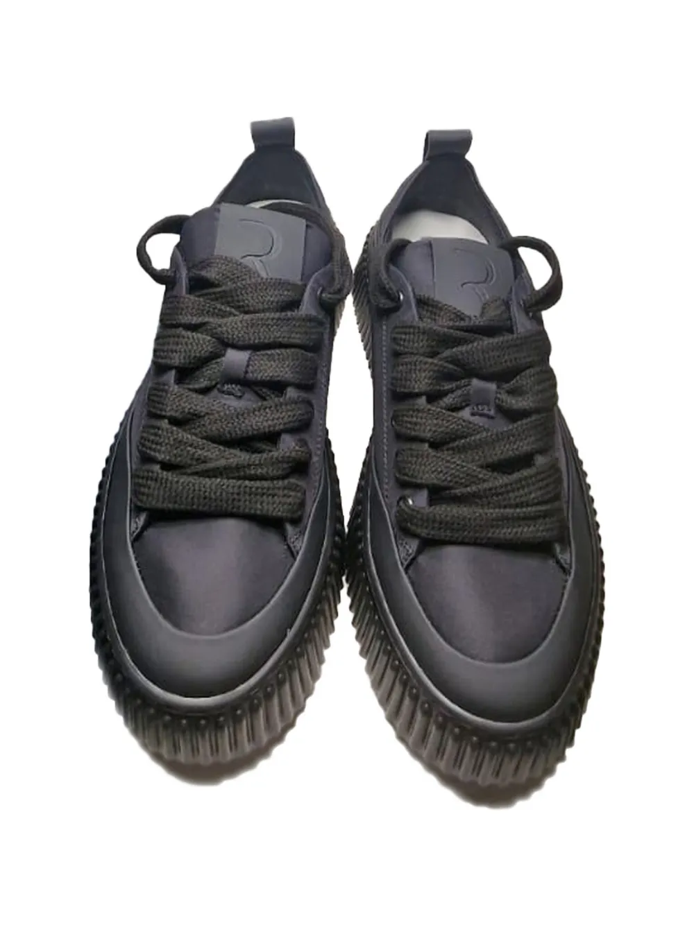 Rhun panelled platform sneakers Zwart