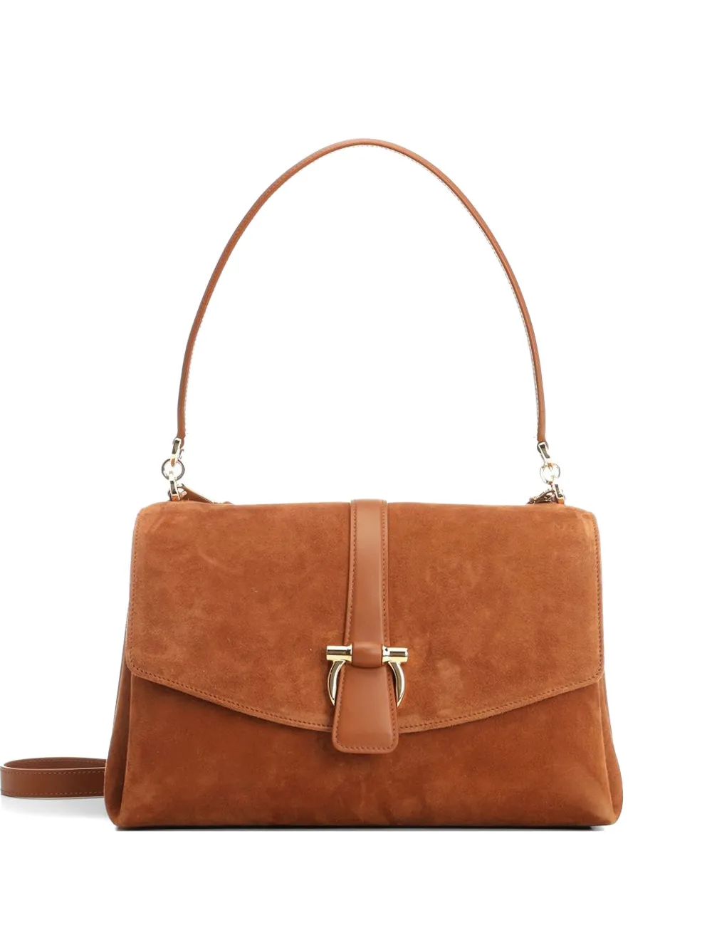 Ferragamo flap shoulder bag - Marrone