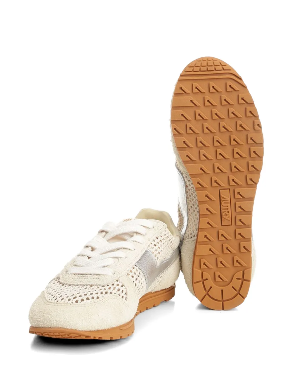 Autry Windspin sneakers met gebreid vlak Beige