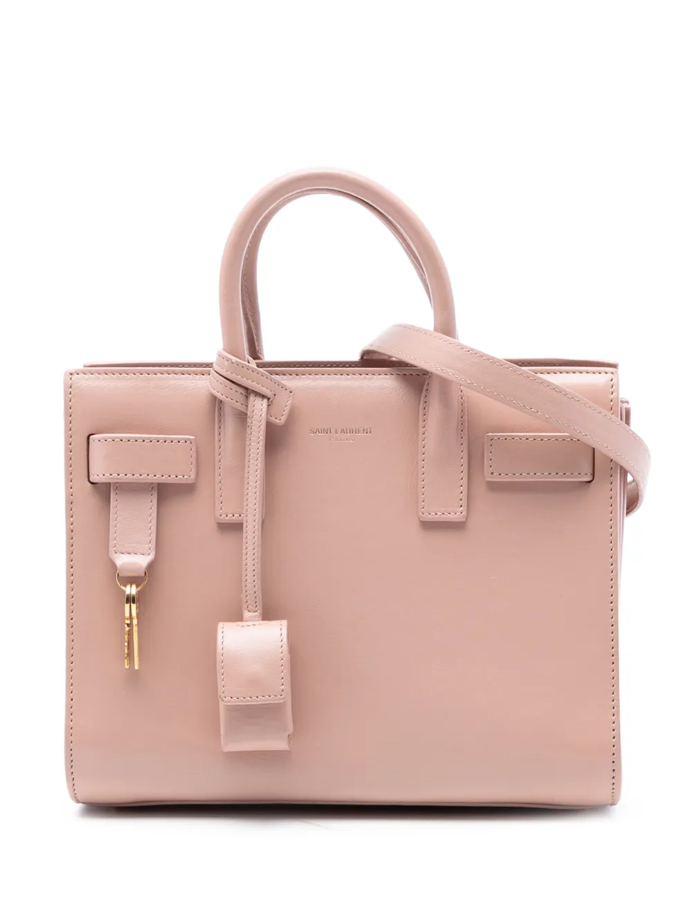 Saint Laurent Pre-Owned 2014 Nano Leather Sac De Jour satchel - Marrone