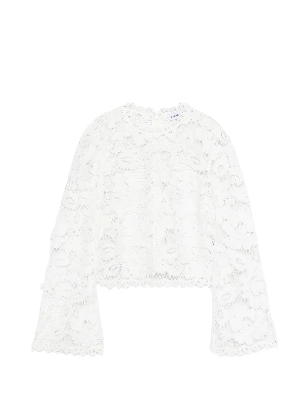 Self-Portrait lace top - Bianco