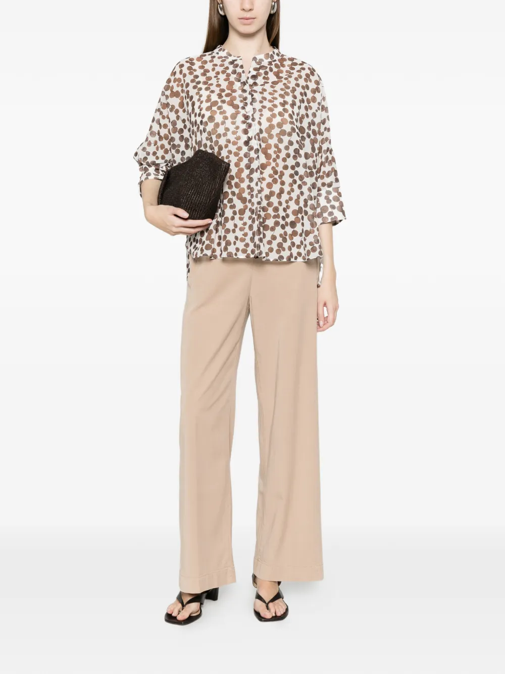  Trame Auree Polka Dot Blouse - White 