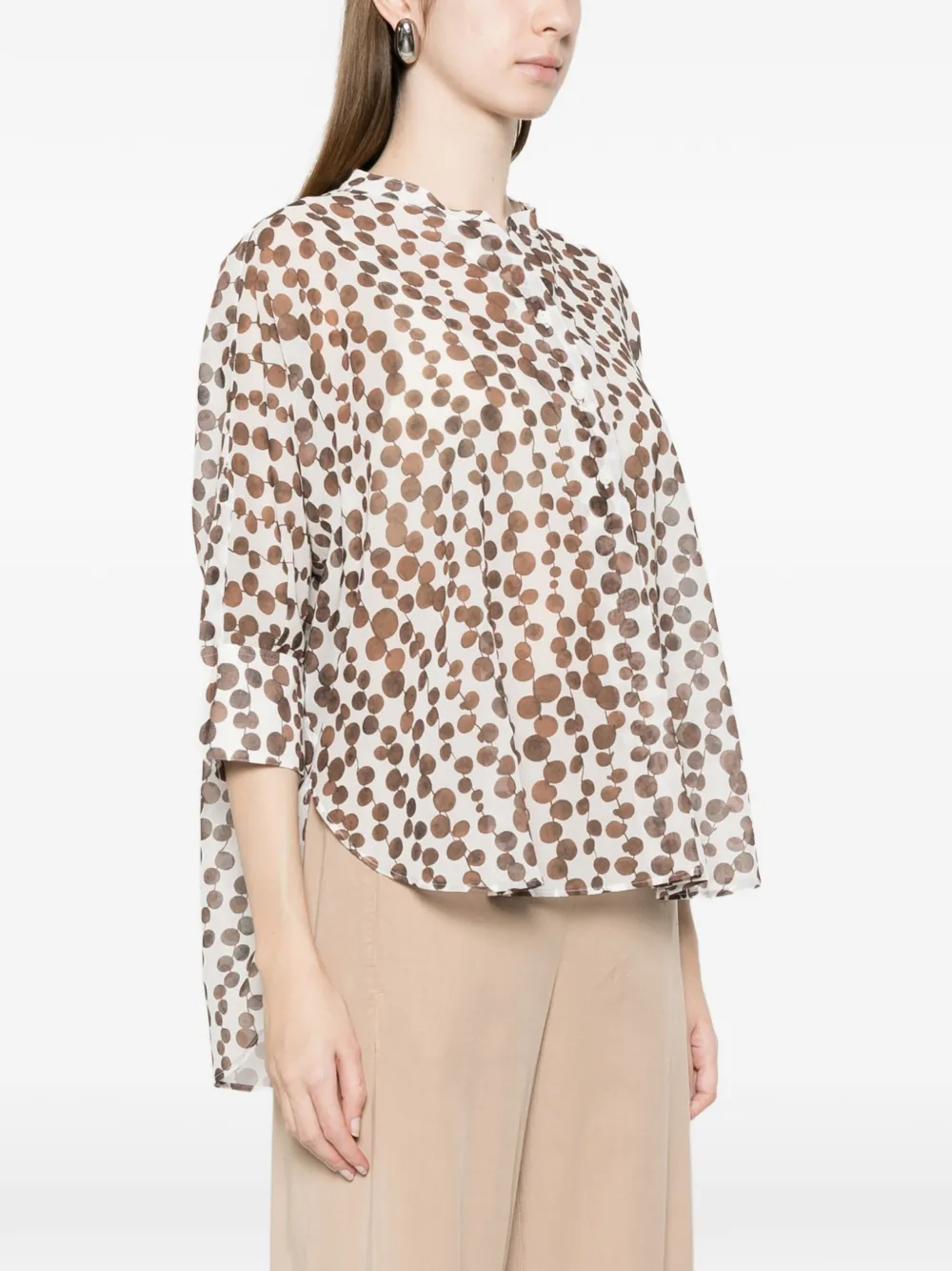  Trame Auree Polka Dot Blouse - White 