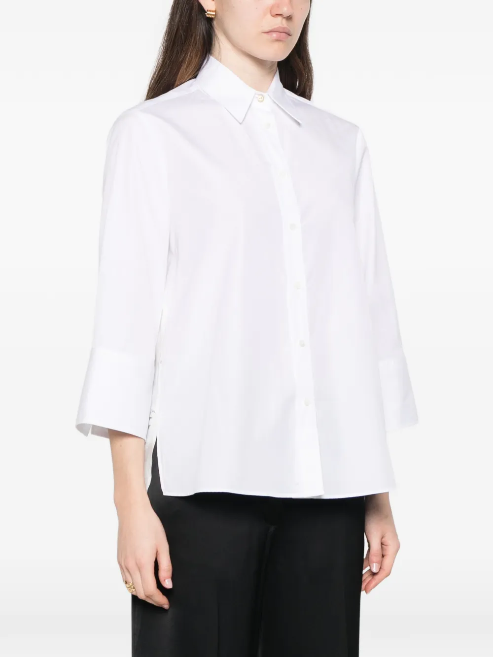  Trame Auree Button Front Shirt - White 