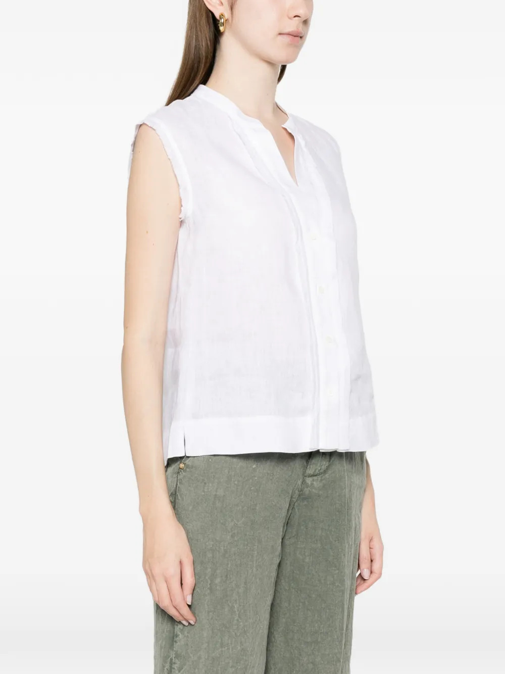  Trame Auree V-neck Shirt - White 