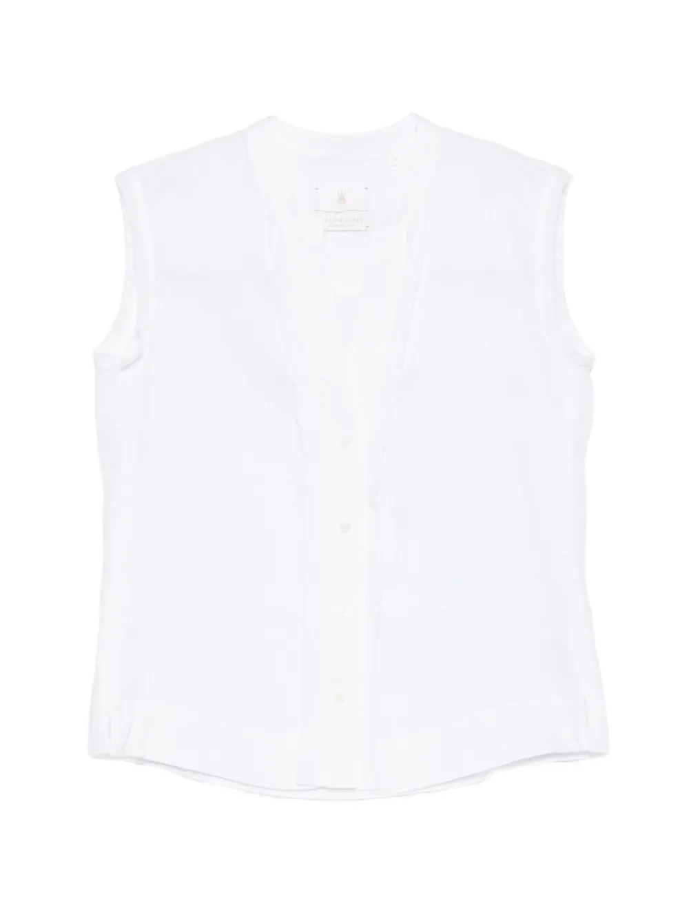 TRAME AUREE v-neck shirt - Bianco