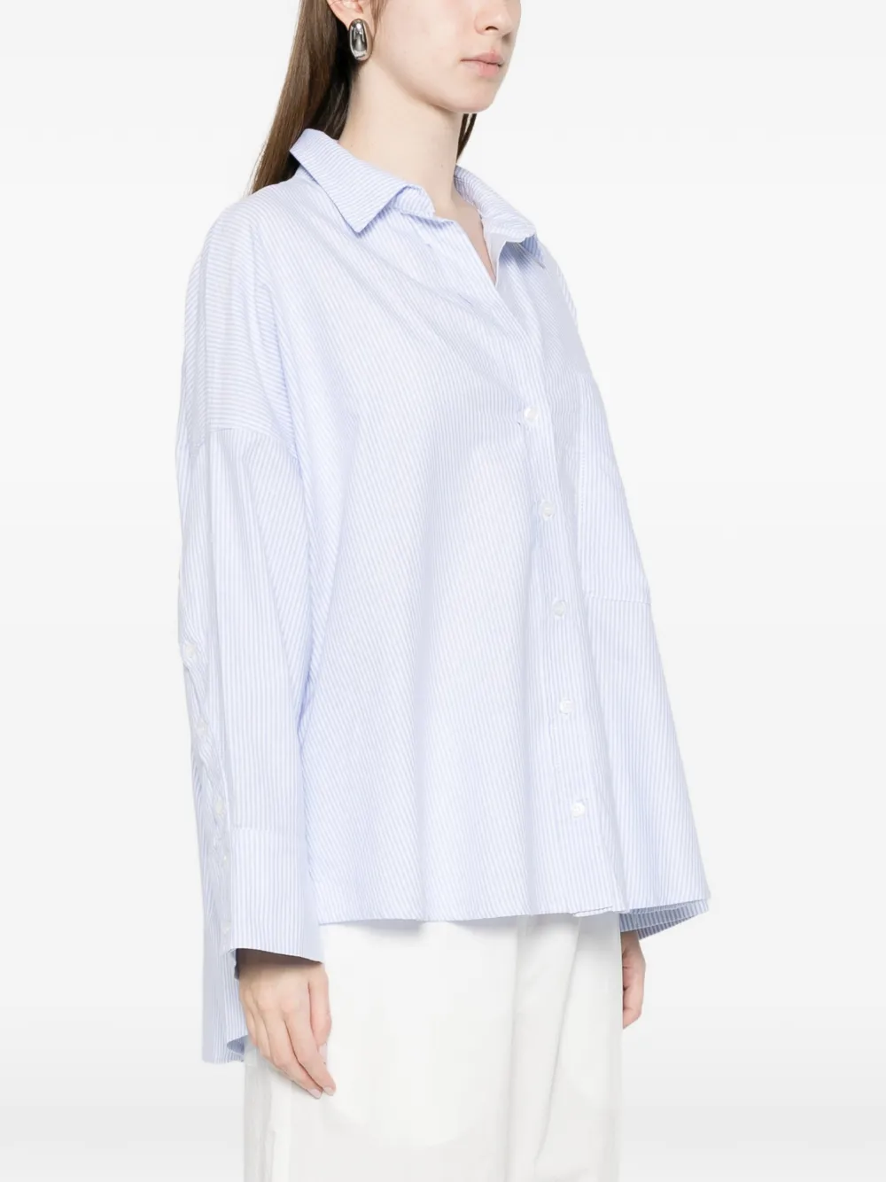  White Sand Striped Pocket Shirt 