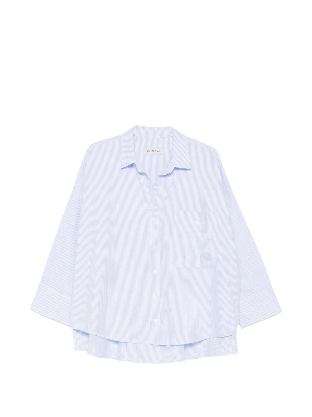 White Sand striped pocket shirt - Bianco