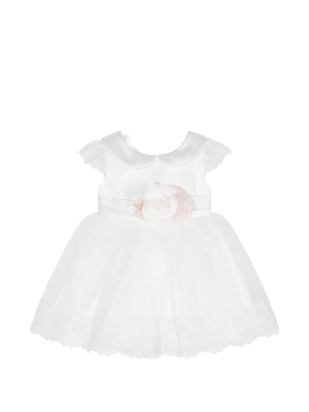 Dress & Fleur Haarband en jurk met bloemapplicatie Wit