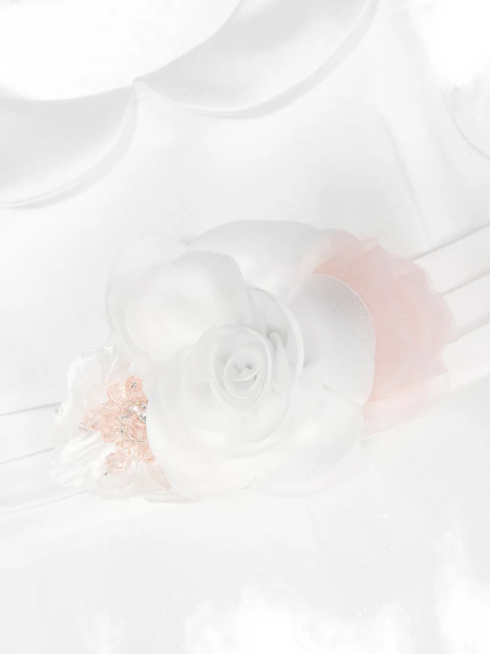 Dress & Fleur Haarband en jurk met bloemapplicatie Wit