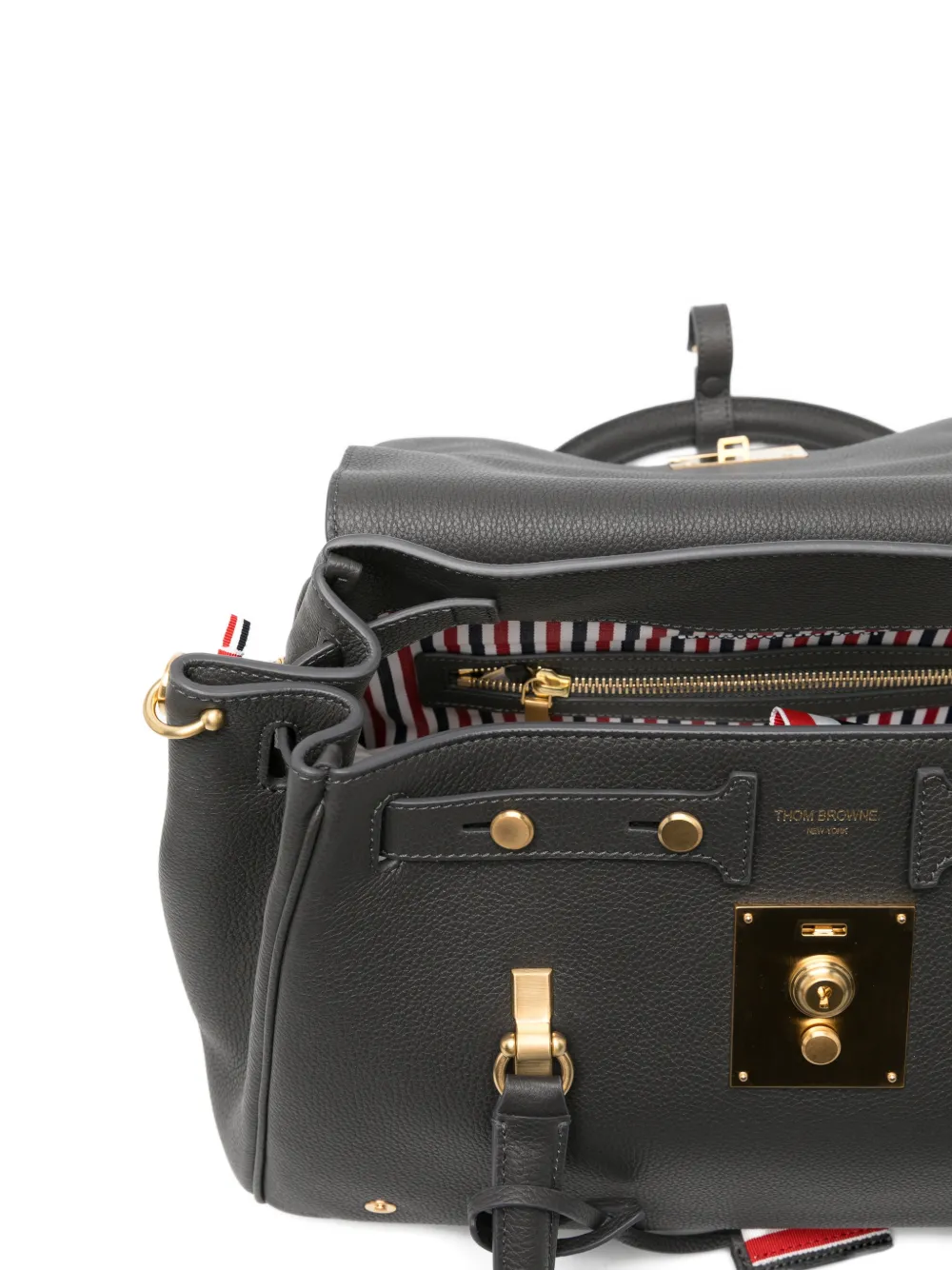 Thom Browne Bolton tas van zacht bewerkt leer Grijs