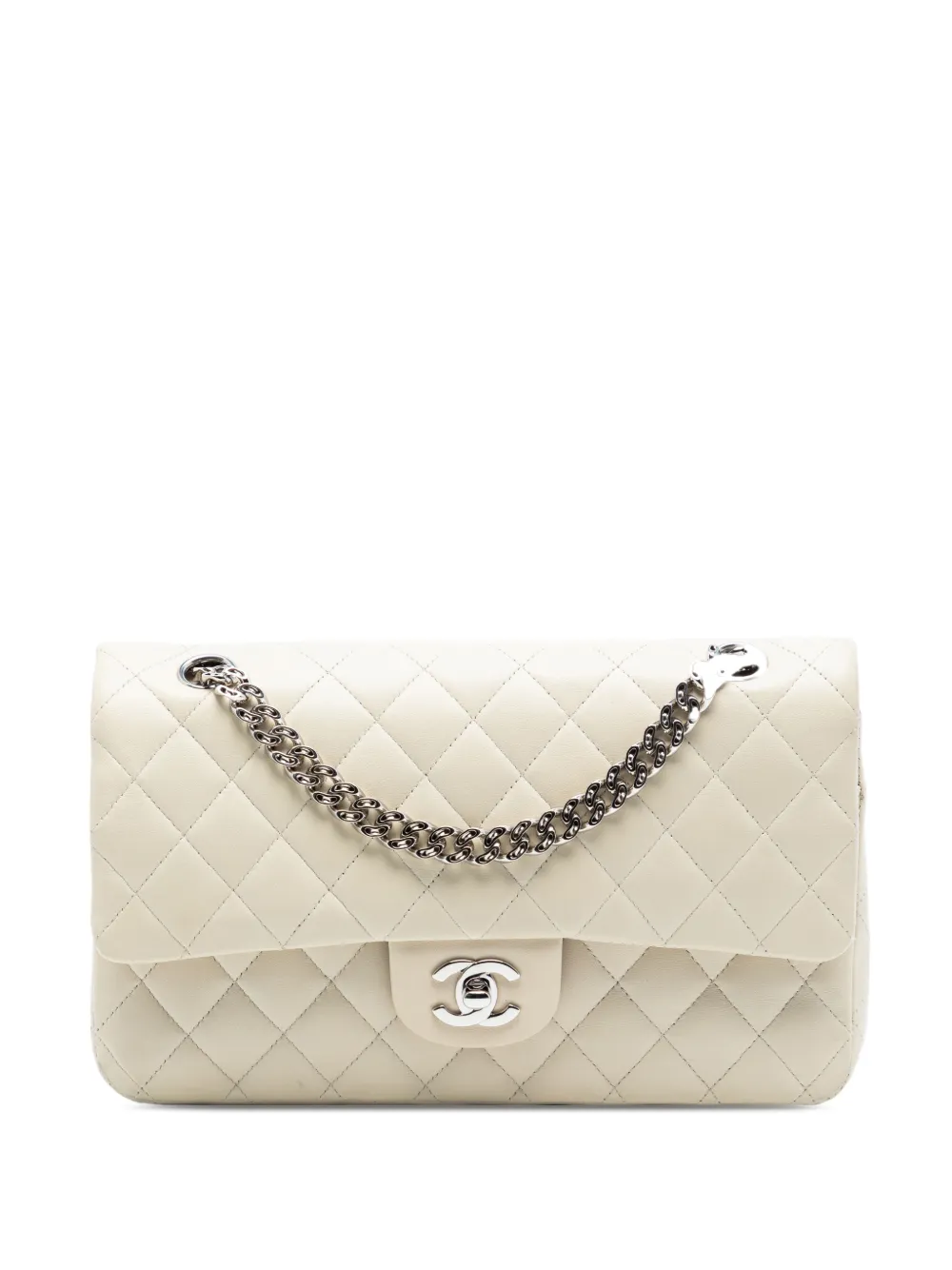 CHANEL Pre-Owned 2006-2008 Medium Classic Lambskin Bijoux Chain Double Flap shoulder bag - Bianco