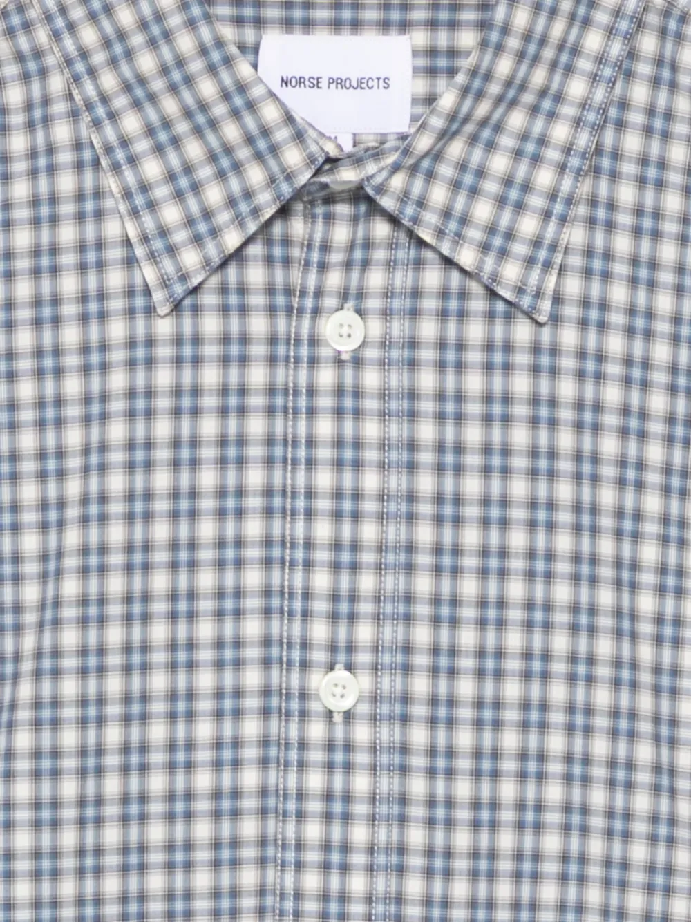  Norse Projects Falster Check Oversize Shirt - Blue 