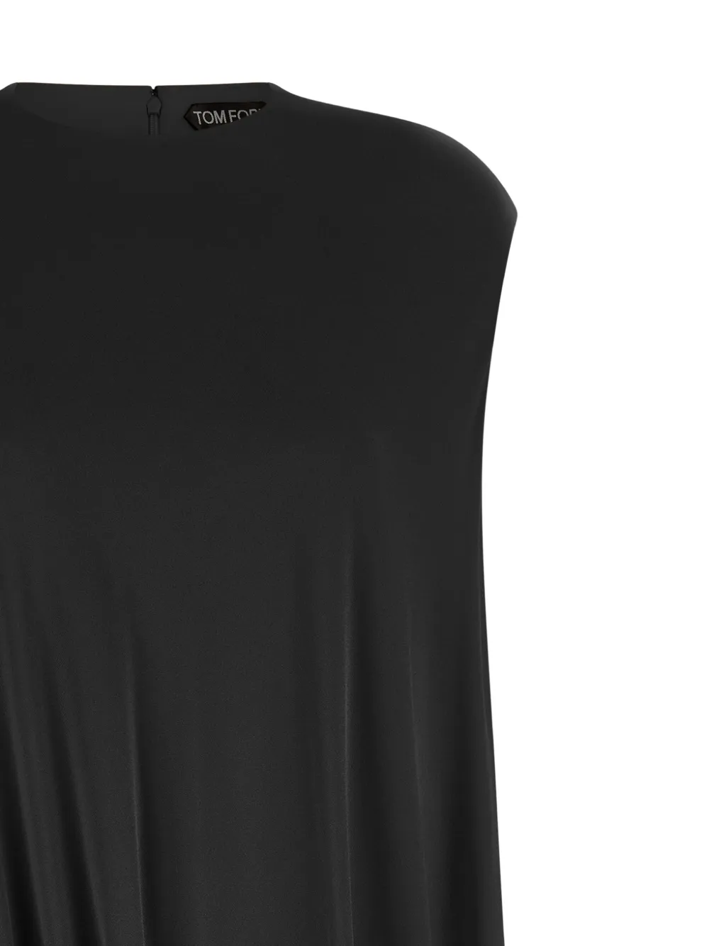  Tom Ford Impossible Asymmetric Draped Top - Black 