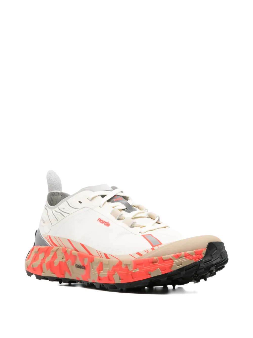 norda 001A sneakers met geribbelde zool Beige