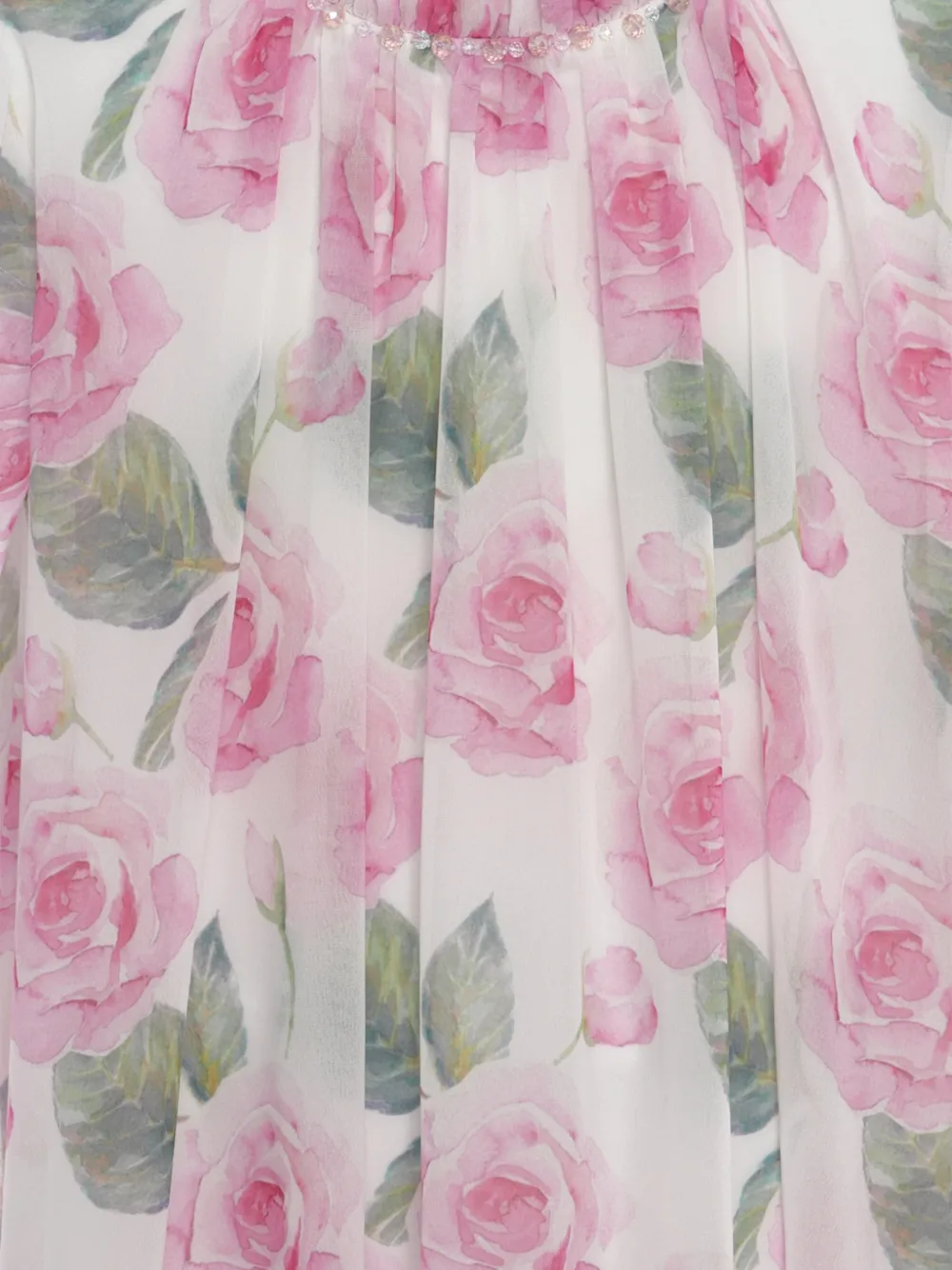 Dress & Fleur Jurk set met bloemenprint en ruches Wit