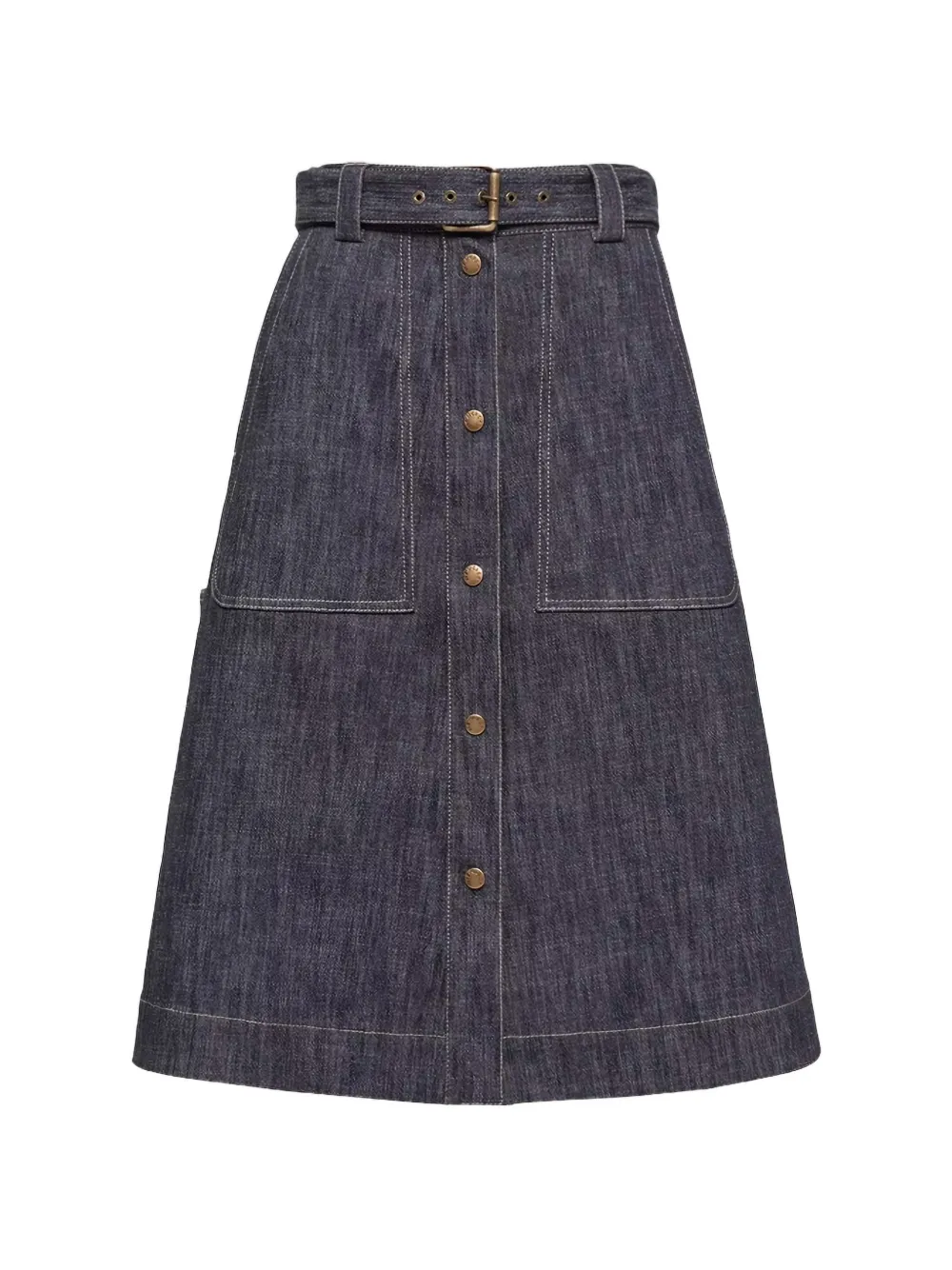 MONCLER Gürtel-Rock mit Knöpfen - Blau