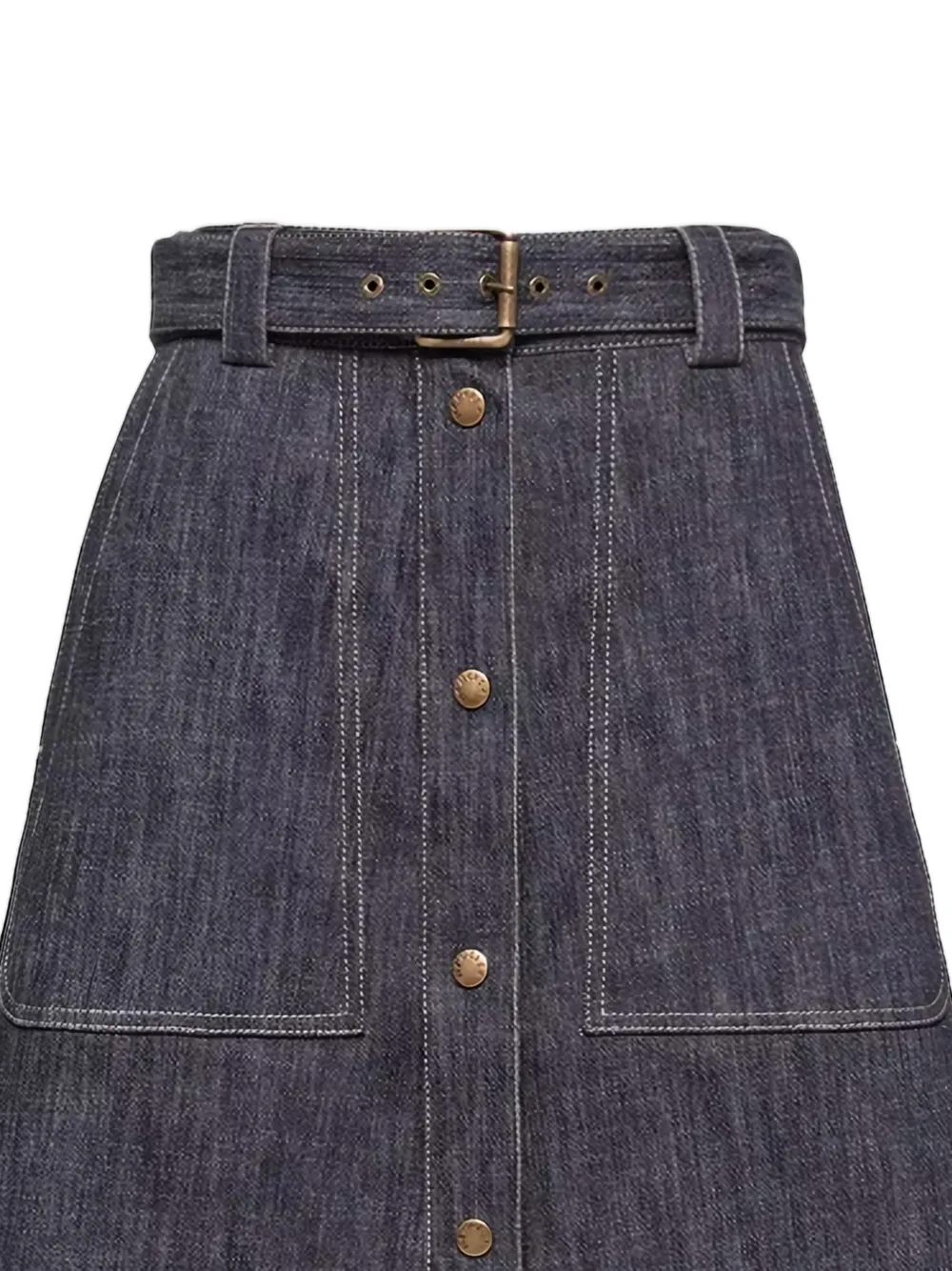  Moncler Belt Button Skirt - Blue 